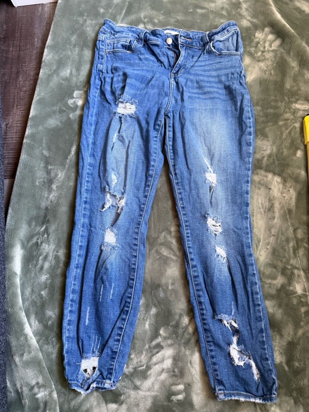 Cello Distressed Blue Boyfriend Jeans